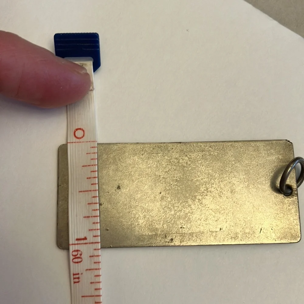 Vintage lightwt metal key fob key chain .. or make into pendant Virginia Beach
